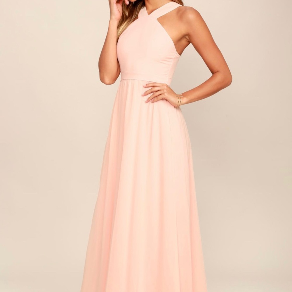 NWT Lulus Blush Pink Gown
